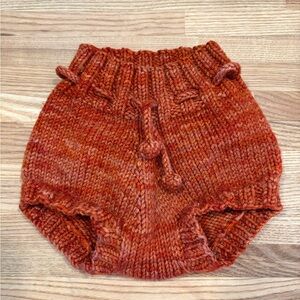 Misha And Puff 3/6 month baby Knit Shorts - Warm Orange